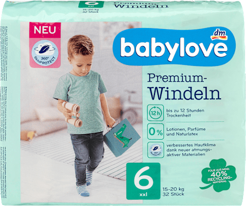 Pieluchy Premium XXL, rozmiar 6, 15-20 kg babylove