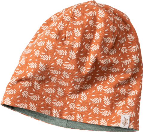 Kinder Mütze, Gr. 50/51, mit Baumwolle, rost, grün PUSBLU