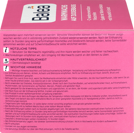 Topli vosak sa šećernom pastom Balea