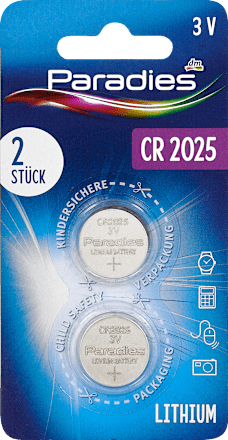 Batterie Knopfzelle CR 2025 Lithium Paradies