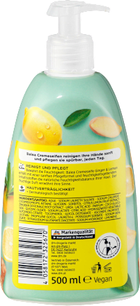 Kremowe mydło w płynie imbir i cytryna Balea