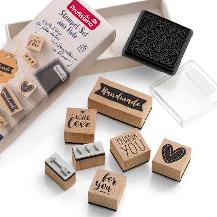 Stempel-Set aus Holz 8tlg. Profissimo