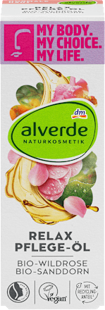 Körperöl Relax Bio-Wildrose, Bio-Sanddorn alverde NATURKOSMETIK