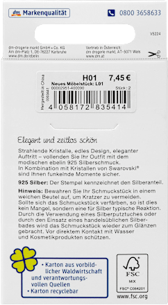 Ohrstecker 925 Silber veredelt mit Swarovski® Kristallen ebelin