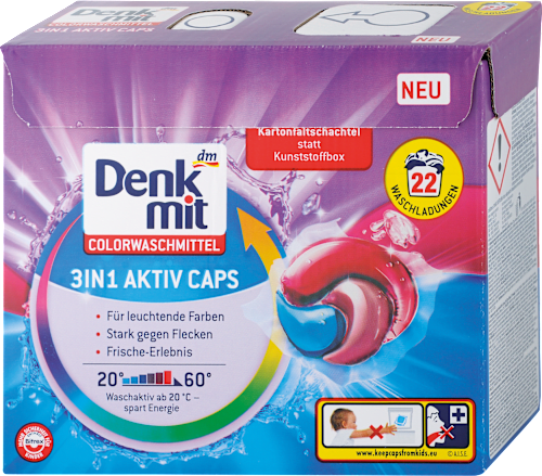 Pracie kapsuly na farebnú bielizeň 3in1 Aktiv Caps Denkmit