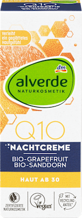 Krem do twarzy na noc z koenzymem Q10, 30+ alverde NATURKOSMETIK