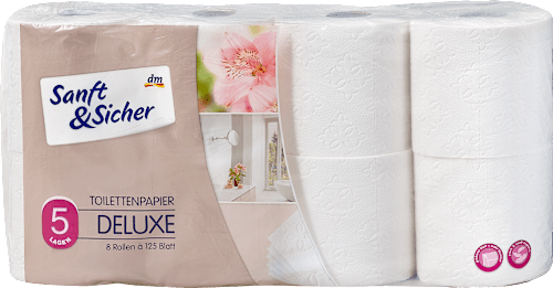 Toilettenpapier Deluxe 5-lagig Sanft&Sicher