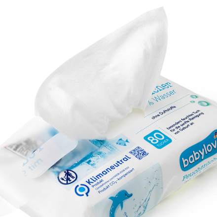 Feuchttücher mit 99 % Wasser babylove