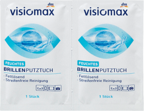 Zwilżone chusteczki do czyszczenia okularów VISIOMAX