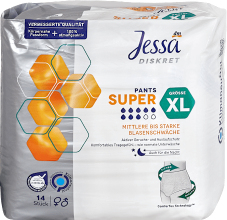 Higijenske gaćice za inkontinenciju, vel. XL – super Jessa DISKRET