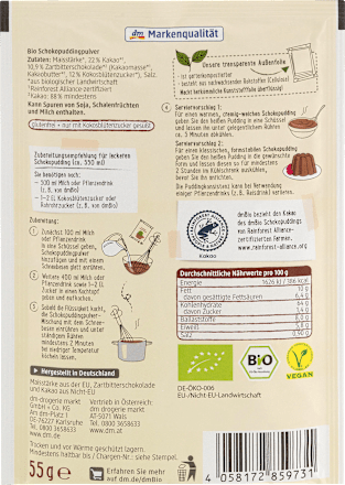 Pudding Schoko (3x55g) dmBio