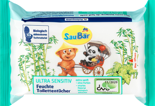 Papier toaletowy nawilżany Ultra Sensitive  SauBär