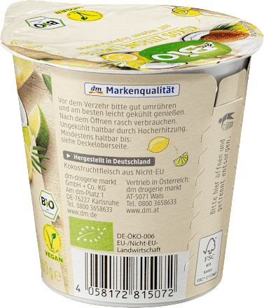 dmBio Kokos Natur Zitrone-Limette 160g* dmBio