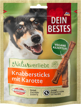 Hundeleckerli Knabbersticks mit Karotte, Naturverliebt Dein Bestes