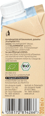 Napój owsiany bananowy, 1+ dmBio