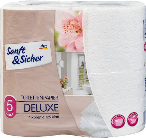 Toilettenpapier Deluxe 5-lagig Sanft&Sicher