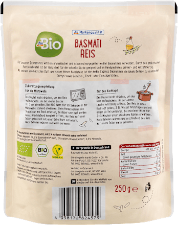Basmati riža za brzu pripremu dmBio