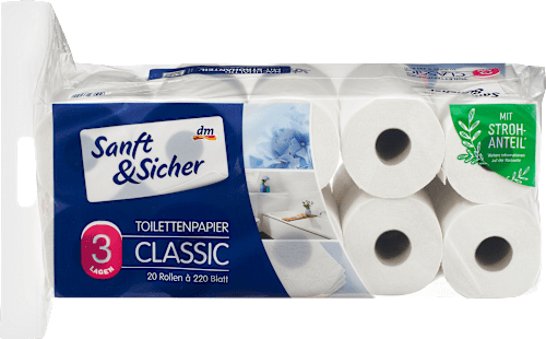 Toilettenpapier Classic 3-lagig Megapack Sanft&Sicher