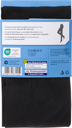 Strumpfhose cotton-touch schwarz Gr. 42/44 Fascino