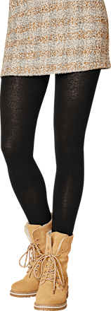 Strumpfhose mit Bio-Baumwolle schwarz Gr. 42/44 Fascino