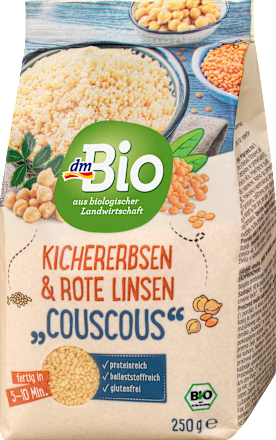 Couscous BIO a base di ceci e lenticchie rosse dmBio