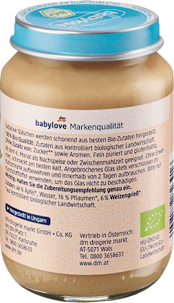 Przecier jabłko śliwka z grysikiem, od 6. miesiąca babylove