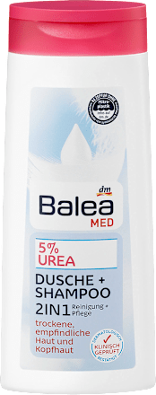 Żel pod prysznic i szampon 2w1, 5% mocznika Balea med