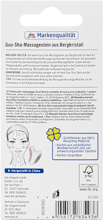 Gua-Sha-Massagestein aus Bergkristall mit Aufbewahrungstasche ebelin