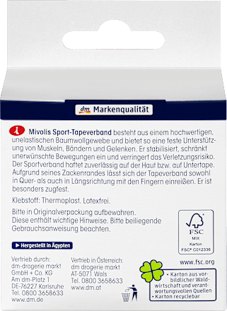 Sport-Tapeverband, 1 Rolle Mivolis