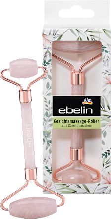 Gesichtsmassage-Roller aus Rosenquarz ebelin