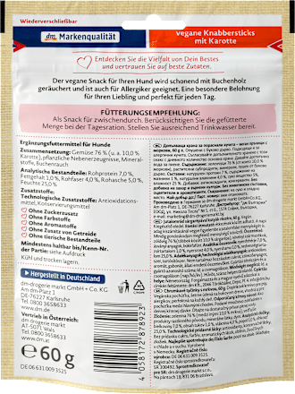 Hundeleckerli Knabbersticks mit Karotte, Naturverliebt Dein Bestes