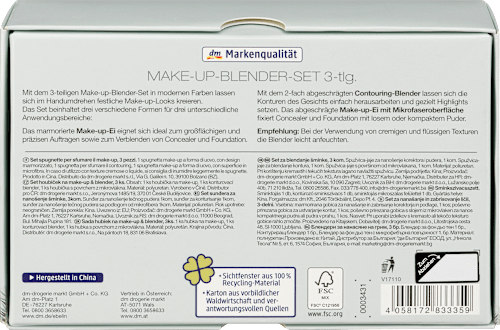 Geschenkset Make-up Eier 3-teilig ebelin