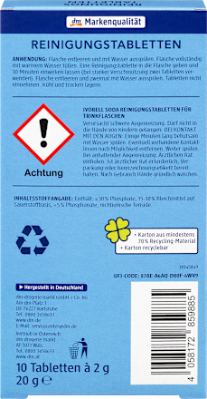 Reinigungstabletten für Trinkflaschen Ivorell