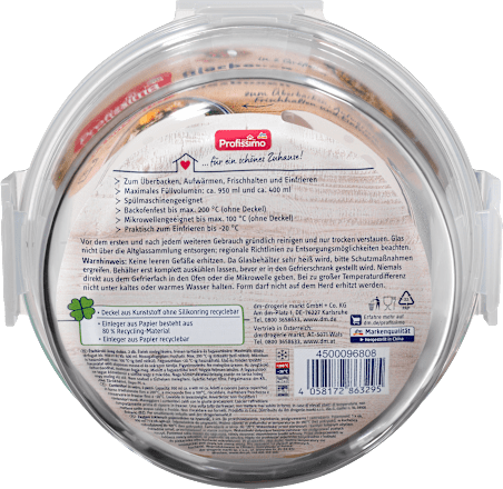 Set steklenih posod s pokrovom Profissimo