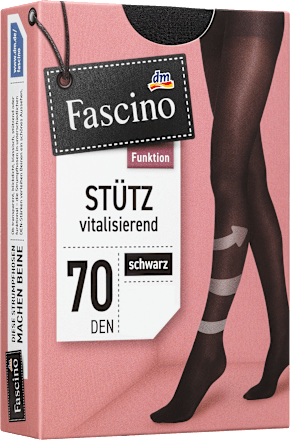 Rajstopy podtrzymujące 70 den, rozm. 50/52, czarne Fascino