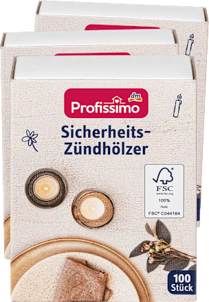 Sicherheits-Zündhölzer (3x100 St) Profissimo