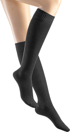 Podkolanówki z bawełny organicznej, rozm. 35-38, czarne Fascino