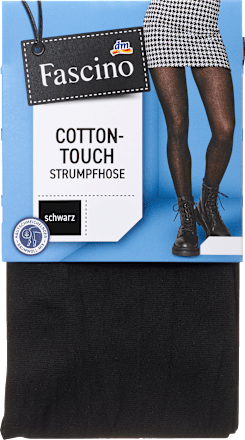 Strumpfhose Cotton-Touch, Gr. 38/40, schwarz Fascino