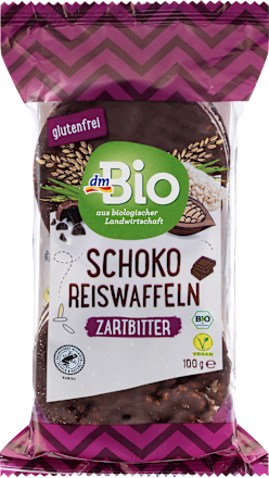 Bio puffasztott rizsszelet étcsokoládéval bevonva dmBio