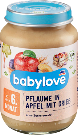 Przecier jabłko śliwka z grysikiem, od 6. miesiąca babylove