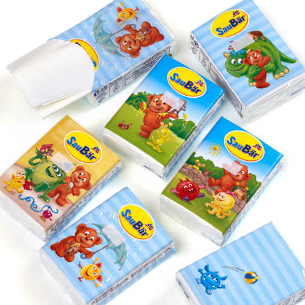 kapesníky papírové 4vrstvé 10x10 SauBär