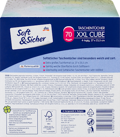 Kutija s papirnatim maramicama, 4-slojna, više vrsta Soft&Sicher