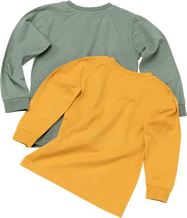2er Pack Langarmshirts, Gr. 116, in Baumwolle PUSBLU