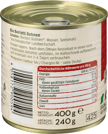 Borlotti Bohnen in Sud dmBio