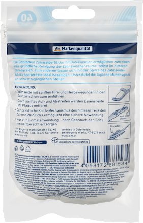 Zahnseidesticks ungewachst mit Etui Dontodent