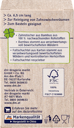 Zobotrebci iz bambusa Profissimo