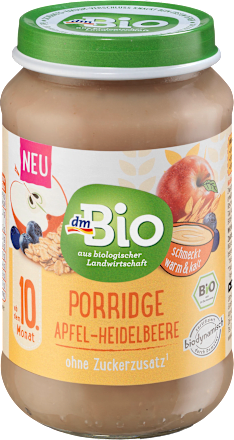 Био каша от ябълки и боровинки dmBio