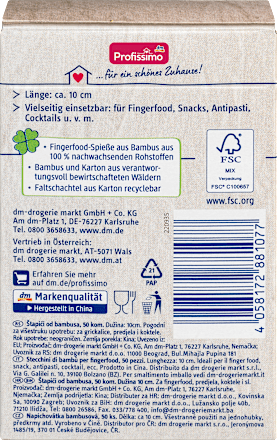 Spieße aus Bambus Fingerfood Profissimo