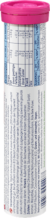 B12-vitamin étrend-kiegészítő pezsgőtabletta édesítőszerekkel, málna-eper ízű, 20 db Mivolis