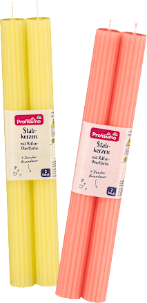 Sviečky dlhé s vrúbkovaným povrchom Profissimo